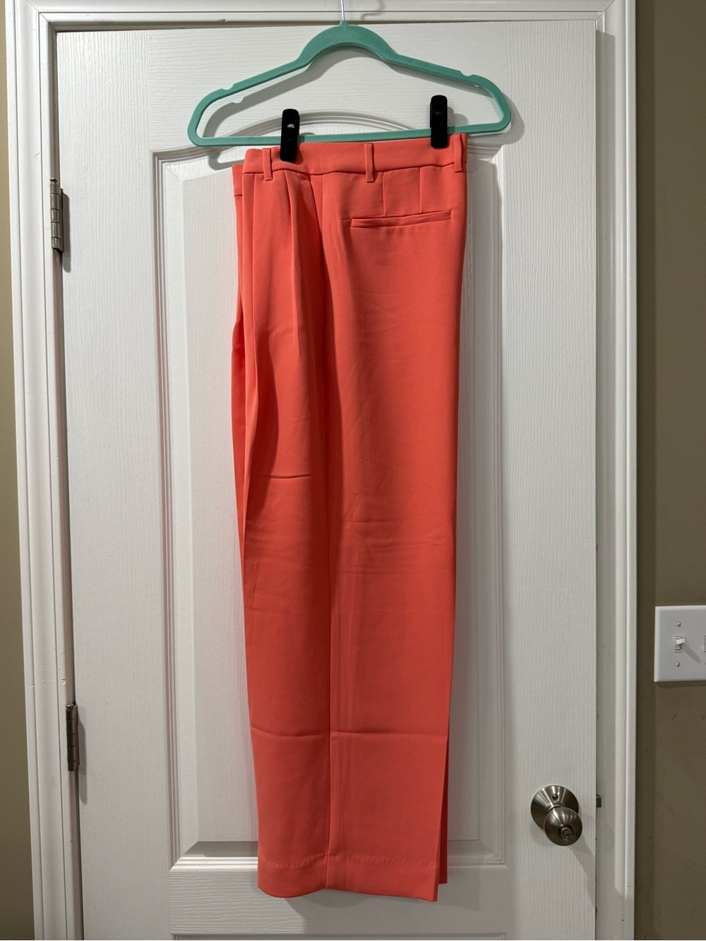 Coral Wide-Leg Dress Pants